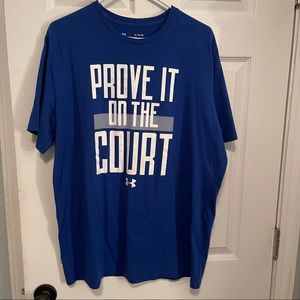 Under Armour Blue Basketball T-Shirt Size XL